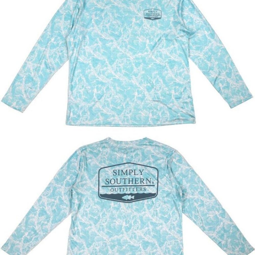 Ocean Blue Rashguard Simply Southern NWT Size Small - Picture 3 of 3